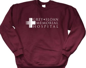 Grey Sloan Memorial Hospital T-Shirt. Grey's Anatomy Sweatshirt. Grey's Anatomy T-Shirt. Meredith Grey. Derek Shepherd. Grey's Sweatshirt.