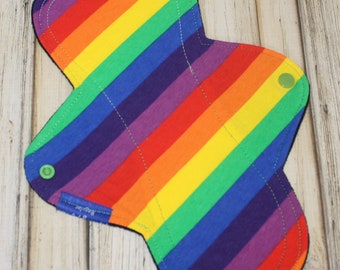 11" regular front flow cloth pad/ cloth pad/ cloth pads/ regular/ front flow/rainbow/ made by mother