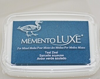 Memento Luxe Stamp Pad -- Teal Zeal -- Mixed Media Full Size Stamp Pad