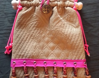 Gold and Hot Pink Wrislet