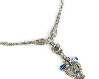Art Deco Wedding Necklace, 1920s Wedding Jewelry, Vintage Necklace, Bridal Necklace, Art Deco Jewelry, Gatsby Necklace, Vintage Bride N1341
