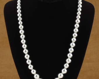 Navajo Indian Jewelry Sterling Silver Native American Bead Necklace