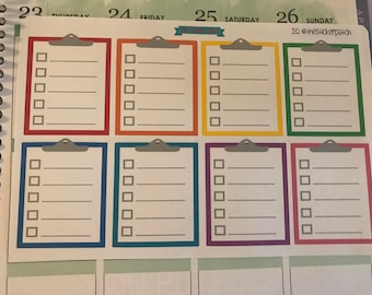 clipboard planner stickers - stickers for planners, journals, scrapbooks and more!