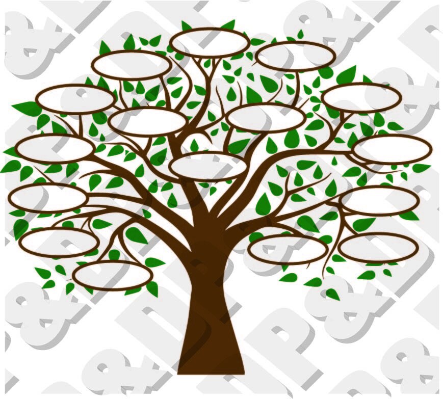 Family Tree 16 SVG DXF Digital cut file for cricut or