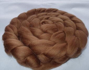 Merino wool roving, roving wool, merino roving, spinning fiber, felting wool, 20 micron, unspun wool, wool hair, brown dolls hair,3.5oz,100g