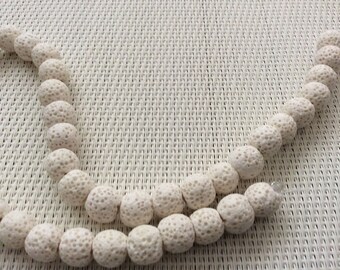 Natural volcanic 8 x 10 mm beads