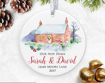 New Home Ornament Personalized New Home Christmas Ornament New Homeowner Gift Personalized Housewarming Gift New Home Gift New House Present