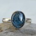 Kyanite Statement Minimal Ring. Natural Blue Kyanite Gemstone and Sterling silver. Present For Her. Gift Idea. Gemstone Jewelry.