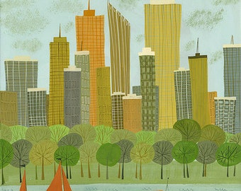 Perth. Limited edition print by Matte Stephens.