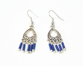 Long dangle earrings - Long drop earrings - Teardrop earrings - Dangle earrings - Filigree earrings - Drop earrings - Long earrings - Dangle