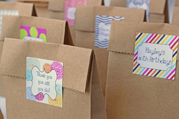 Gift labels for wedding favors