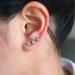 4mm and 3mm Stainless Steel Earrings Studs with Austrian Crystal, set of 3 pairs.