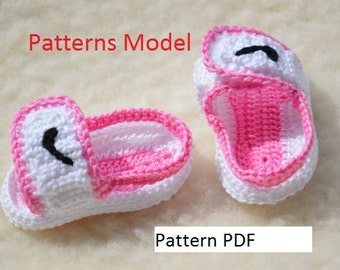CROCHET PATTERN -Nike Air Jordan sandals nike Crochet Baby Booties pattern