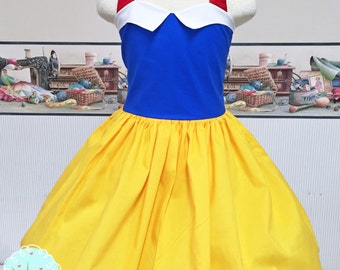Snow White Inspired Dress, Snow White Costume Dress, Coplay, Pretend, Dress-up, Custom Children Sizes, Disney Vacation, Princess