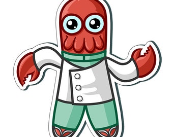 Futuristic Space Lobster Sticker