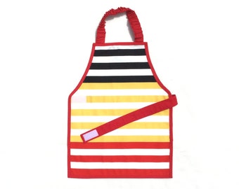 18-36 months striped Montessori apron boy/girl
