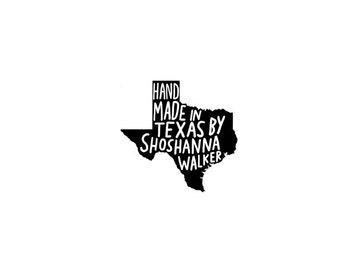 Handmade in Texas Stamp, Texas Personalized Rubber Stamp - Custom Name - Custom State Stamp - Handmade Stamp - "Hand Made By" Stamp