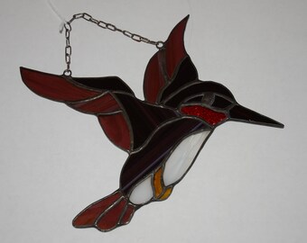 Stained Glass Hummingbird Sun Catcher