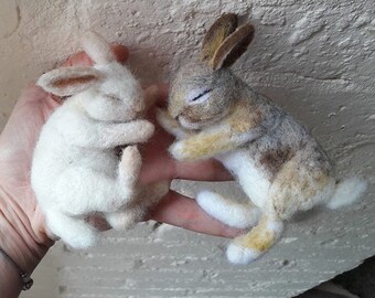 PDF FILES pattern Little Sleeping Baby Bunny - Instant Download - beginner/ intermediate - The Wishing Shed craft
