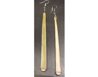 Sea Urchin spines, 4 inches, earrings.