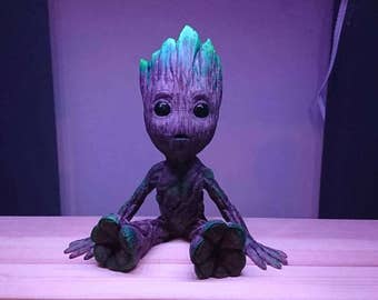 3D printed and hand painted Baby Groot.