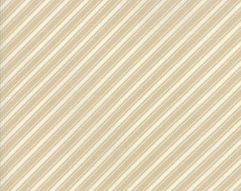 Ella and Ollie - Ticking Stripe in Cobblestone Tan : sku 20306-27 cotton quilting fabric by Fig Tree and Co. for Moda Fabrics