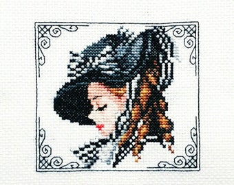 Graceful Lady - Completed cross stitch