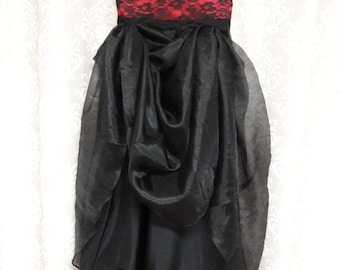 Red and Black Formal Dress, Alternative Wedding Dress
