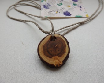 Natural Wood Pendant,Wood Necklace, Wood Slice Jewellery, Rustic Jewelry, Rustic Necklace, Boho Necklace, Statement Jewelry