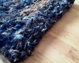 Upcycled rag rug | Etsy