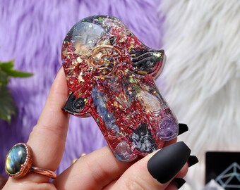 Orgonite® - Hamsa Hand - Handmade - Orgone Generator® - Yoga - Orgone Energy - Crystals - Gift - Quartz - HoodXHippie
