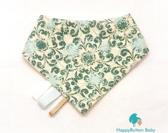Cotton Baby Bandana Bib, Baby Bibdana, Reversible Baby Bandana Bib, Baby Dribble Bib, Teething Bib, Toddler Drool Bib, Gender Neutral Gift