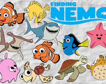 12 Nemo Cliparts, Nemo bundle, Cut files, Nemo SVG files, Finding Dory SVG