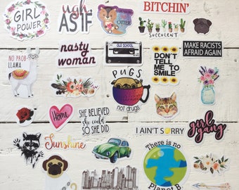 Mix and Match Vinyl Stickers Pick and Mix Stickers Hipster Stickers Boho Stickers Cute Stickers Laptop Stickers Travel Stickers Bundle