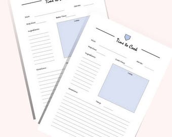 recipe binder sheets etsy ie