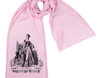 Anne Boleyn Screen printed Cotton Scarf
