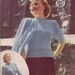 Original Vintage Knitting pattern - EMU - 1940s - 1950s Ladies Knitting Pattern Cardigan and Jumper - NOT A COPY.