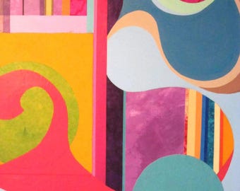 Acrylic painting and mixed media