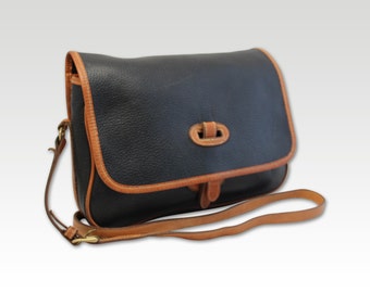 Vintage Brown Leather Saddle Bag, Messenger, Cross Body Bag