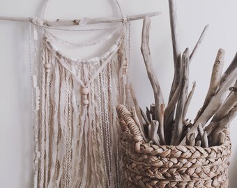 Boho Macrame | Dream catcher | Wallhanging | Dreamcatcher | Bohemian | Boho Style | Minimalist Decor | Neutral Decor | Cream Wallhanging