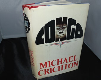 Vintage 1980 Congo Michael Crichton HCDJ BCE