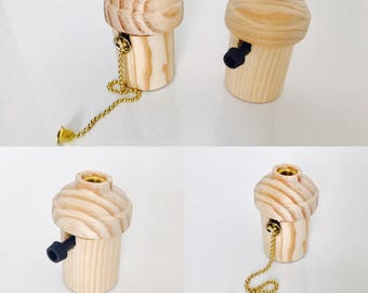 lamp holder wood