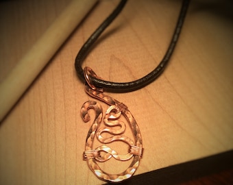 Handmade Copper Teardrop Pendant