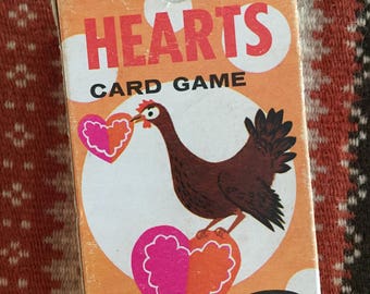 HEARTS!!!! Vintage Hearts Game - Whitman 1963 - Valentine Party - Hearts Card Game - Children's game - Family card game - Playing cards