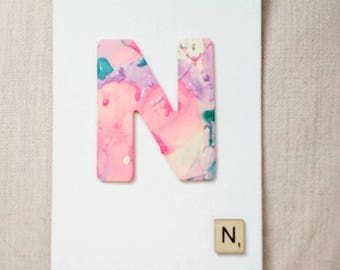 Marble Letters Premium Canvas Mini Scrabble tile Personalised