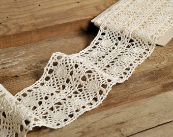10cm Crochet Lace Ribbon Lace Trim Crochet Ribbon Crochet Trim White Lace Ribbon Crochet Lace Trim Embellishment Wedding Lace Crocheted Lace