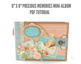 6" x 8" Precious Memories Scrapbook Mini-Album PDF Tutorial