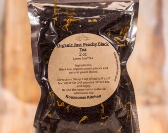 Organic Just Peachy Black Loose Leaf Tea (2oz)