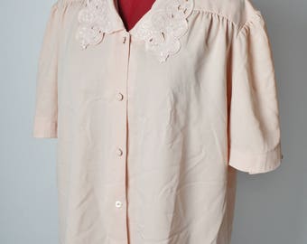 Vintage "Les Autres" Pastel Pink Blouse
