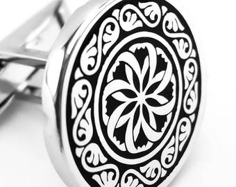 Initial Cufflink - Personalized Cufflinks - Groom Wedding Cufflinks -Letters Cufflinks - Initials Cufflinks - father's day gift